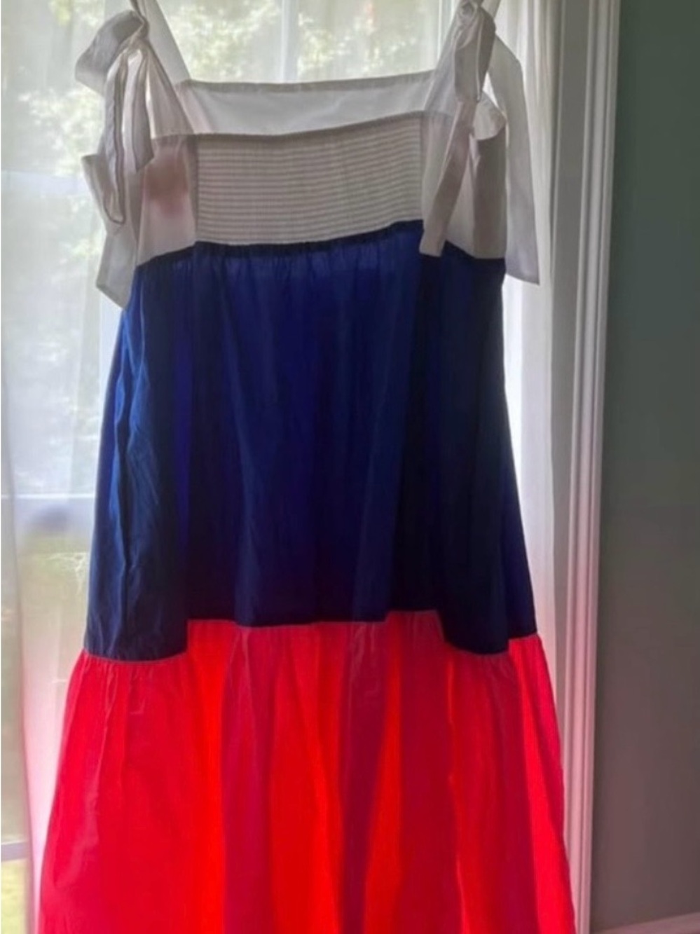 Lilly Pulitzer White, Royal Blue & Pink Tiered Midi Dress - Picture 8 of 8